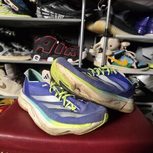 🔥 Adidas Adios Adizero LightStrike Pro Purple & Neon Yellow Running Shoes 10